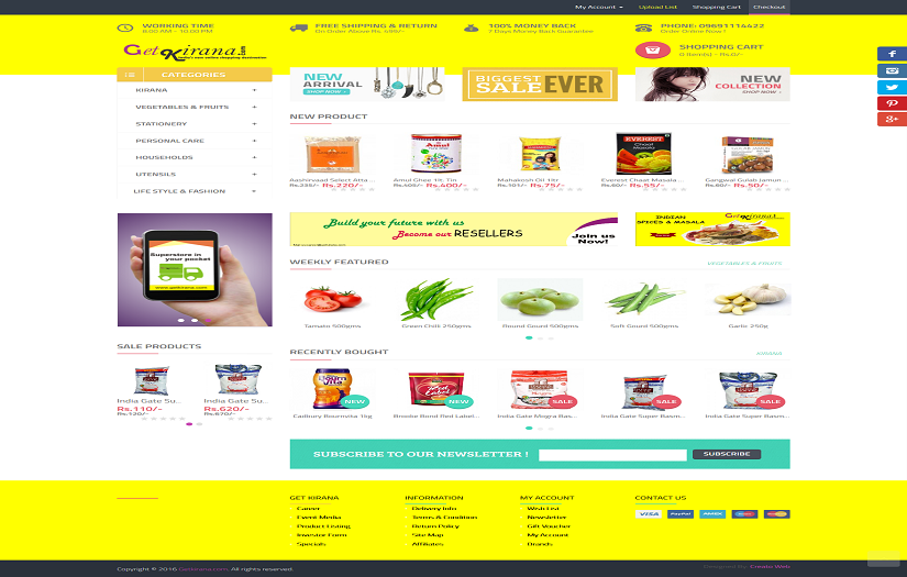 Getkirana - India's new online grocery shopping screenshot 1